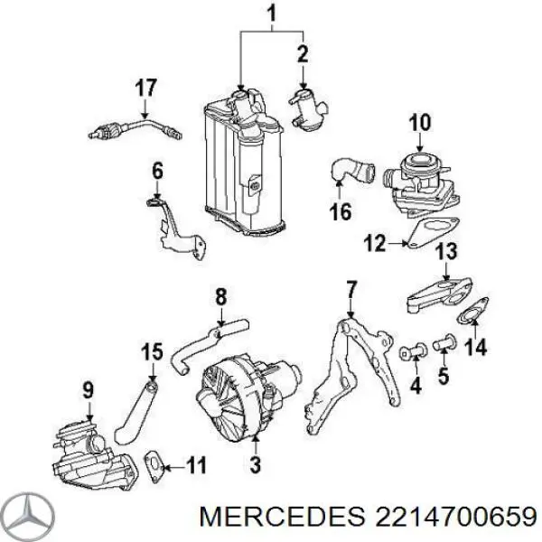 2214700659 Mercedes POCHŁANIACZ PAR PALIWA