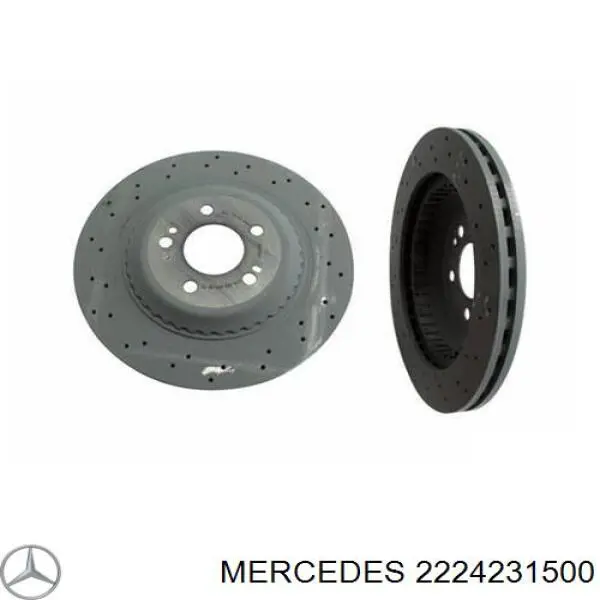 2224231500 Mercedes Tarcza hamulcowa tylna