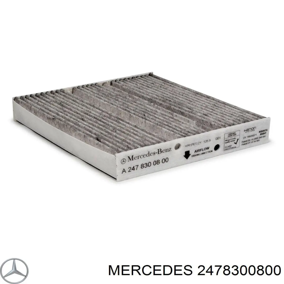 Filtr kabiny Mercedes 2478300800 cena, od 17,73 USD