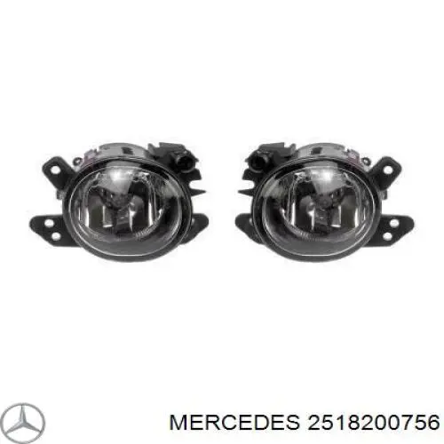 Lampa przeciwmgielna lewa Mercedes 2518200756 cena, od 37,39 USD