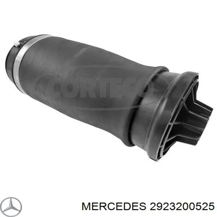 Poduszka pneumatyczna (resor pneumatyczny) mostu tylnego Mercedes 2923200525 cena, od 280,92 USD