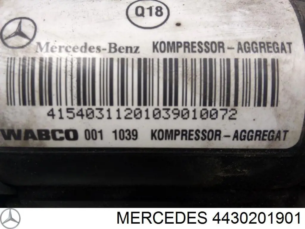 Do koszyka 4430201901 Mercedes Kompresor zawieszenia pneumatycznego