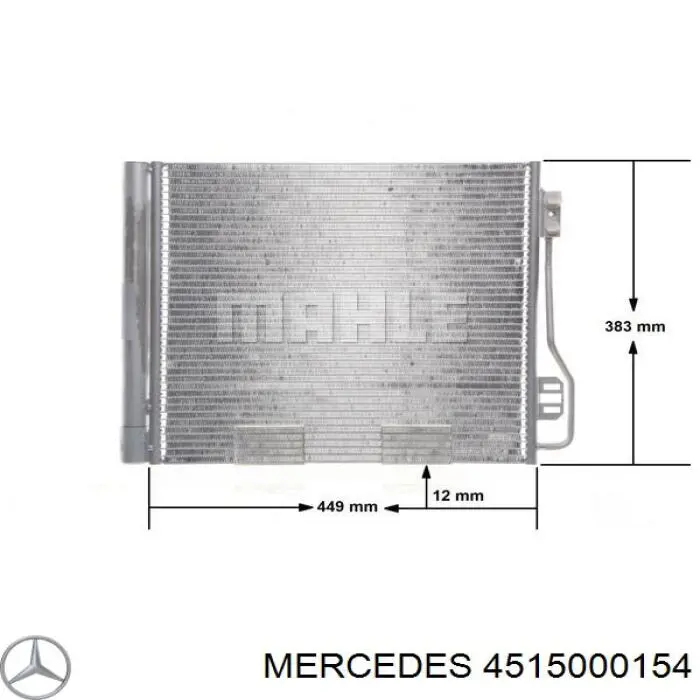 Do koszyka 4515000154 Mercedes Chłodnica klimatyzacji