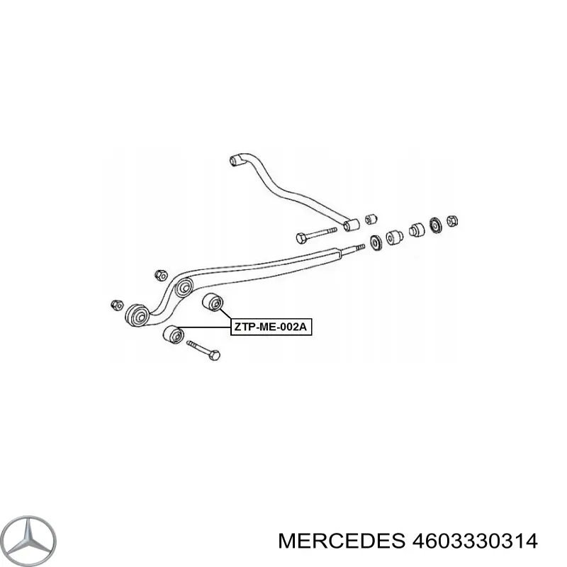 4603330314 Mercedes Silentblock przedniego wahacza dolnego