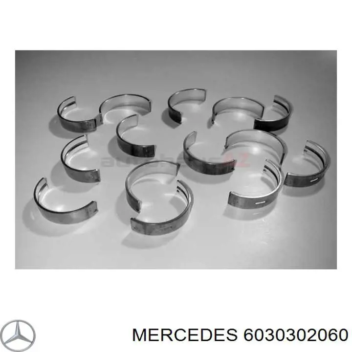Panewki korbowodowe wału korbowego, zestaw, 2. naprawa (+0,50) 6030302060 Mercedes