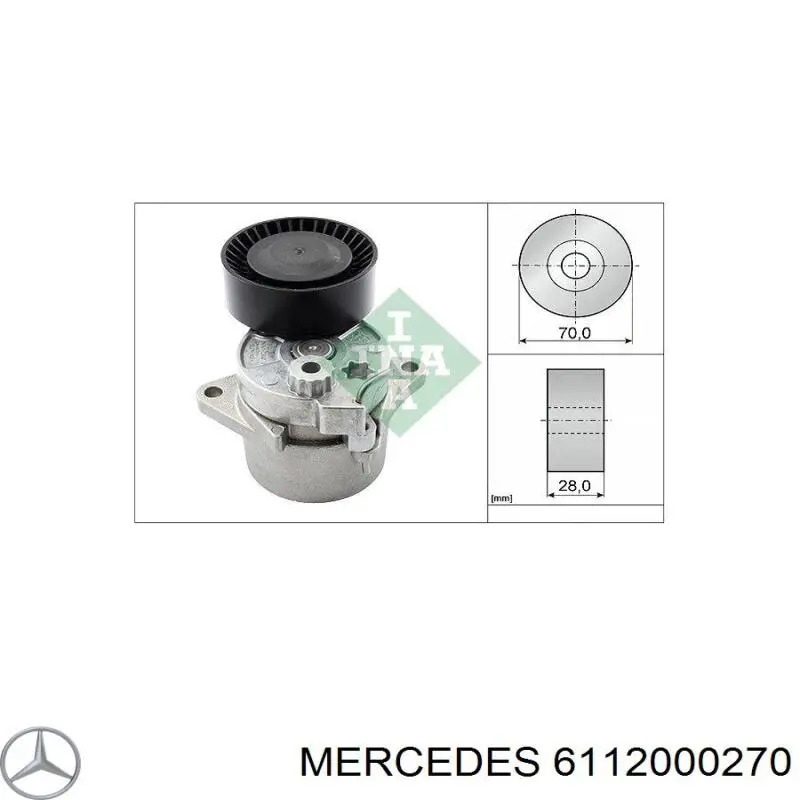 Do koszyka 6112000270 Mercedes Napinacz paska napędowego