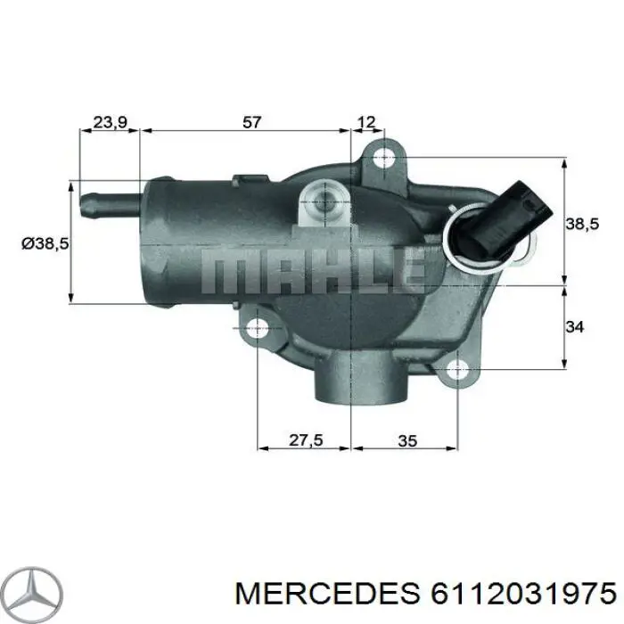 Do koszyka 6112031975 Mercedes Termostat