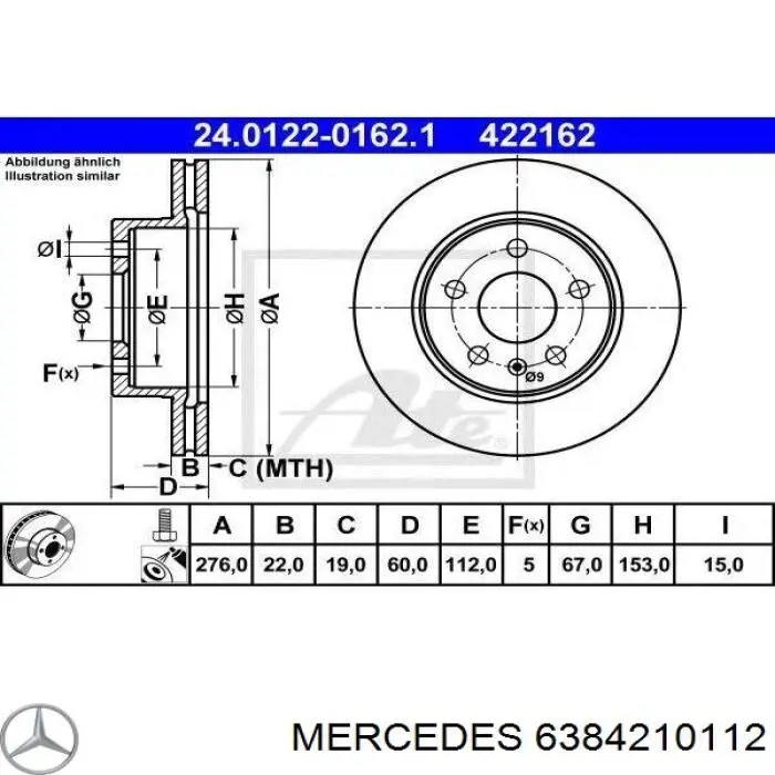 Tarcza hamulcowa przednia Mercedes 6384210112 cena, od 43,19 USD