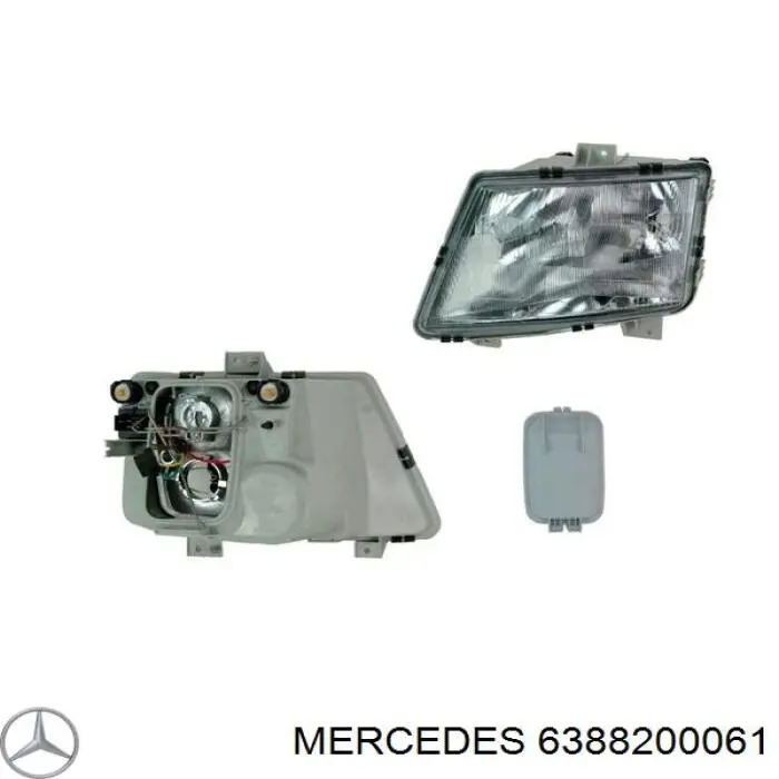 Reflektor lewy Mercedes 6388200061 cena, od 83,43 USD