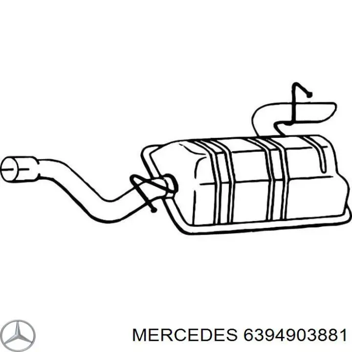 Tłumik, tylna część Mercedes 6394903881 cena, od 144,33 USD