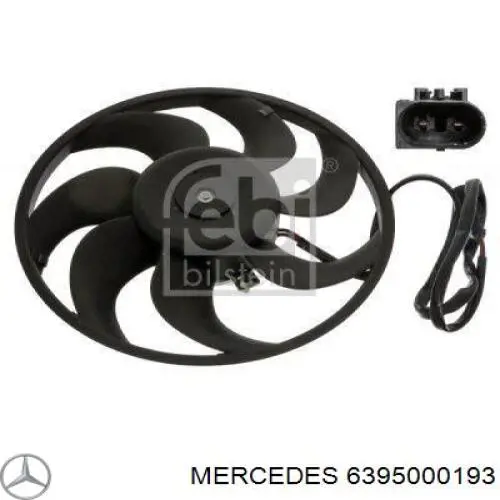 Wentylator elektryczny klimatyzacji kompletny (silnik+wirnik) Mercedes 6395000193 cena, od 84,01 USD