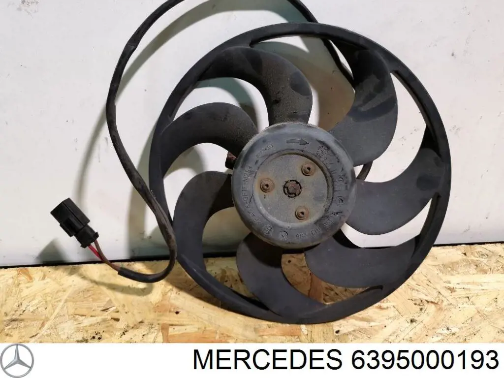 Do koszyka 6395000193 Mercedes Wentylator elektryczny klimatyzacji kompletny (silnik+wirnik)