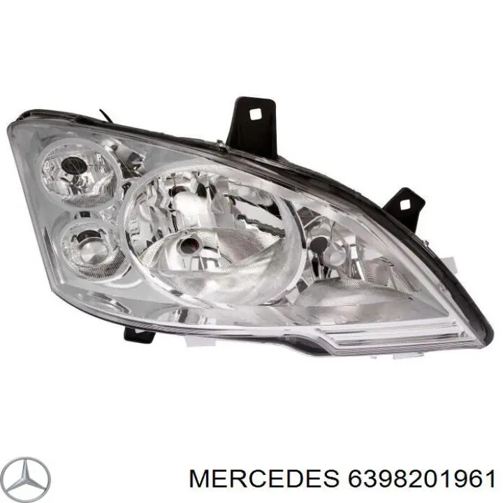 Reflektor prawy 6398201961 Mercedes