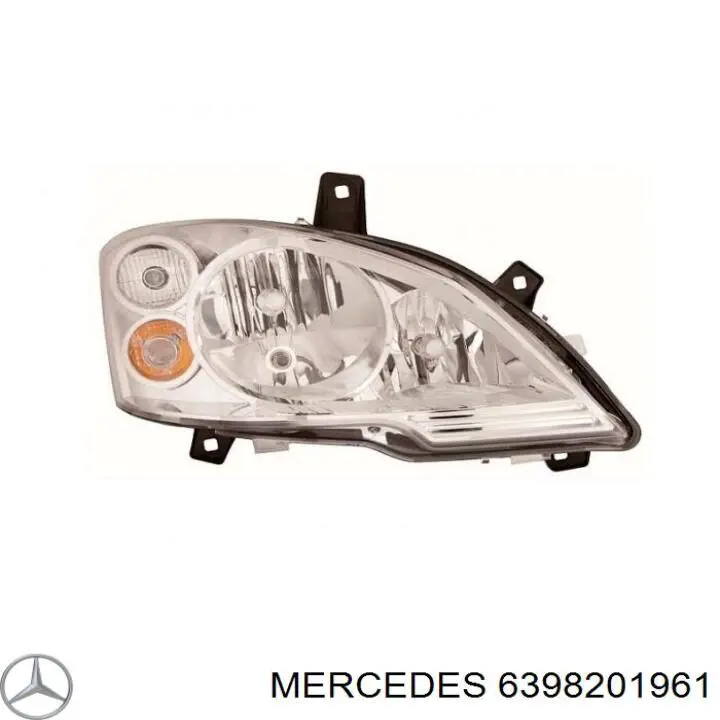 Reflektor prawy Mercedes 6398201961 cena, od 188,98 USD