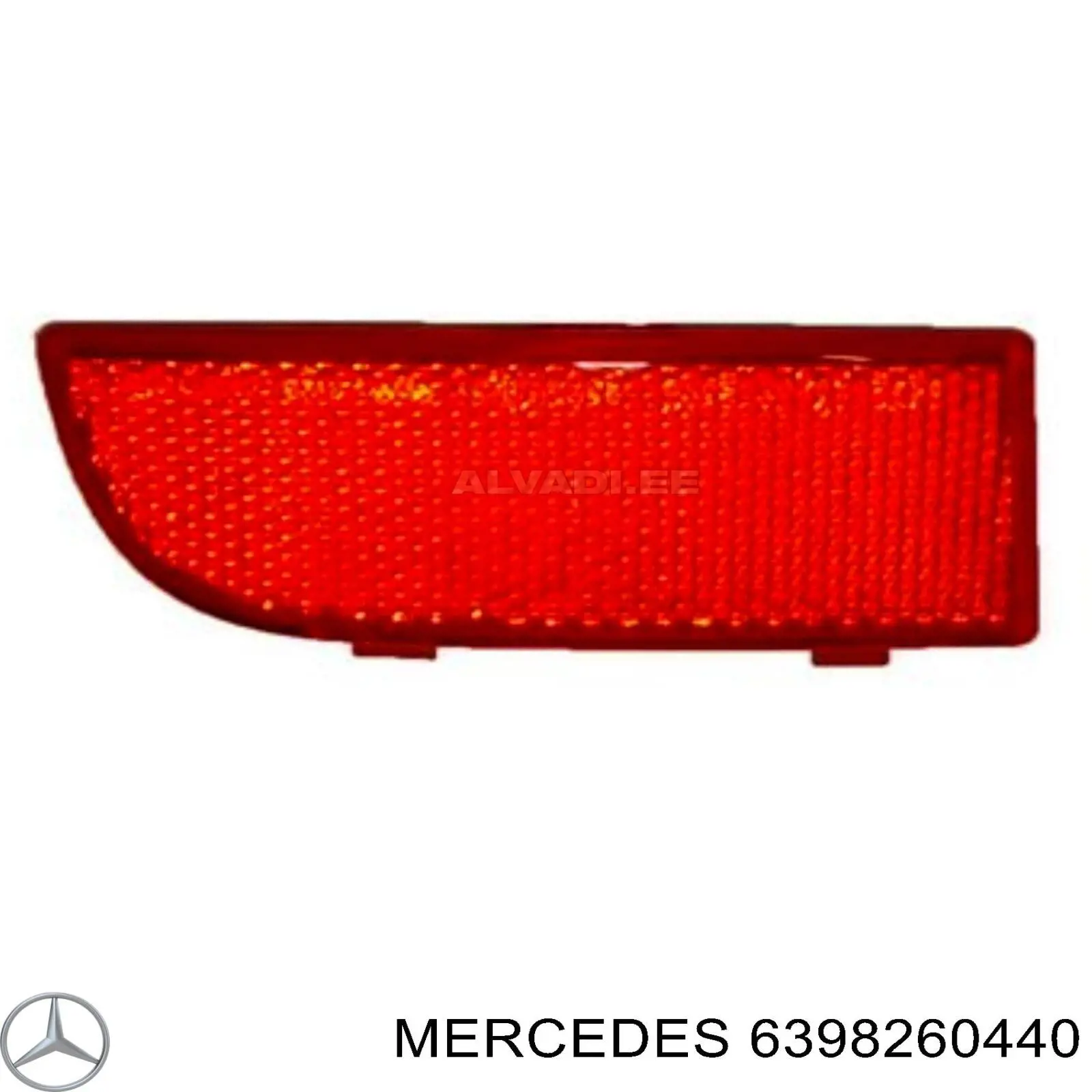 Lampa odblaskowa zderzaka tylnego lewa Mercedes 6398260440 cena, od 12,47 USD