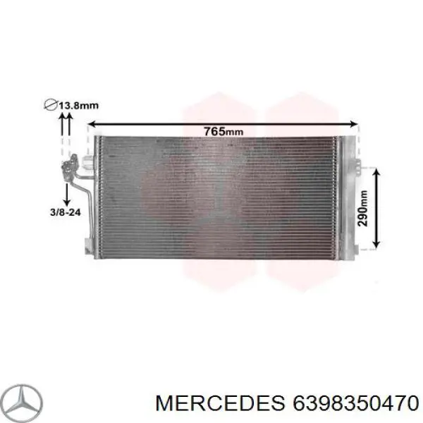 6398350470 Mercedes Chłodnica klimatyzacji