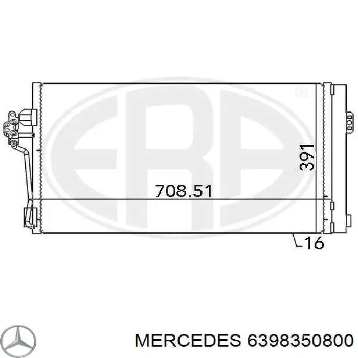 Do koszyka 6398350800 Mercedes Chłodnica klimatyzacji