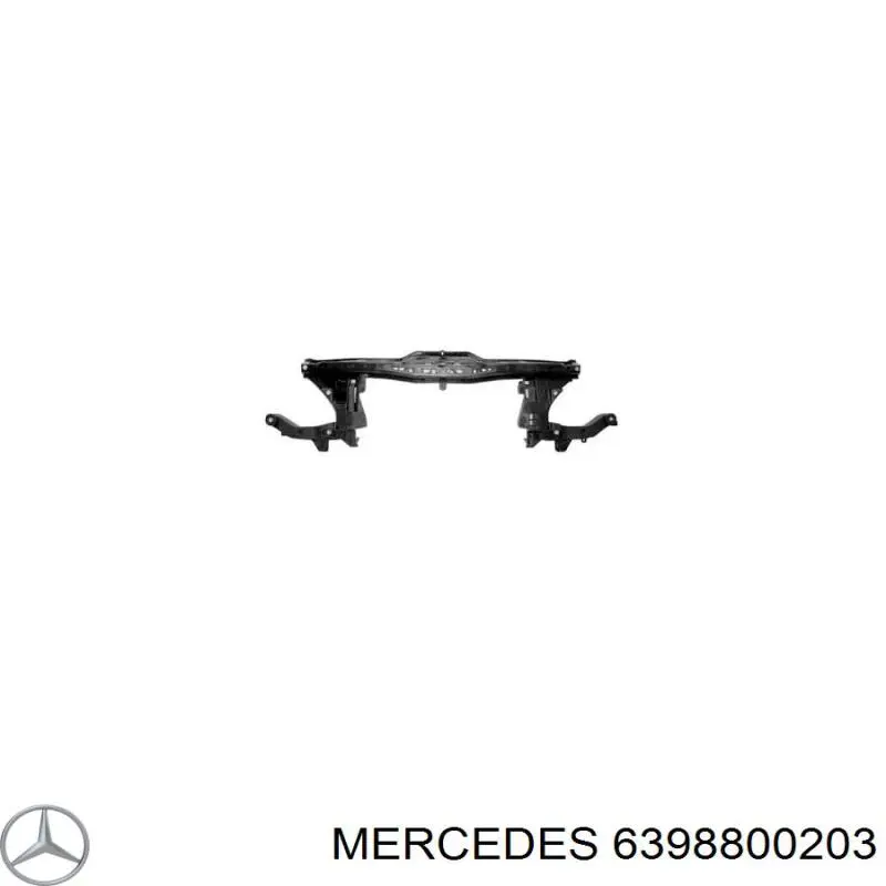 Do koszyka 6398800203 Mercedes Osłona chłodnicy kompletna (panel mocowania reflektorów)