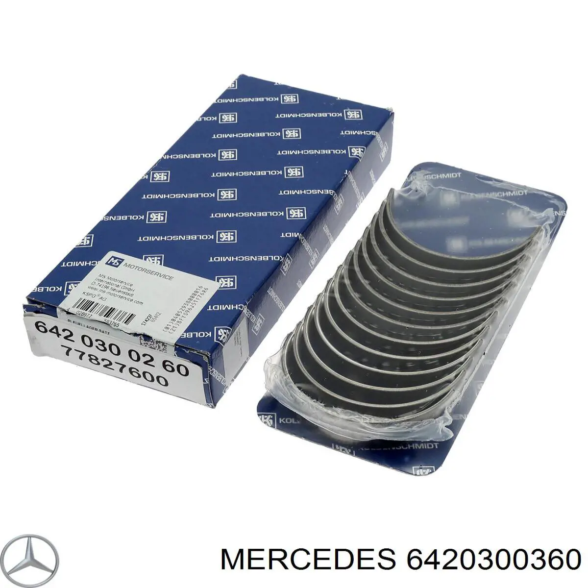 Panewki korbowodowe wału korbowego, zestaw, standardowe (STD) Mercedes Vito II