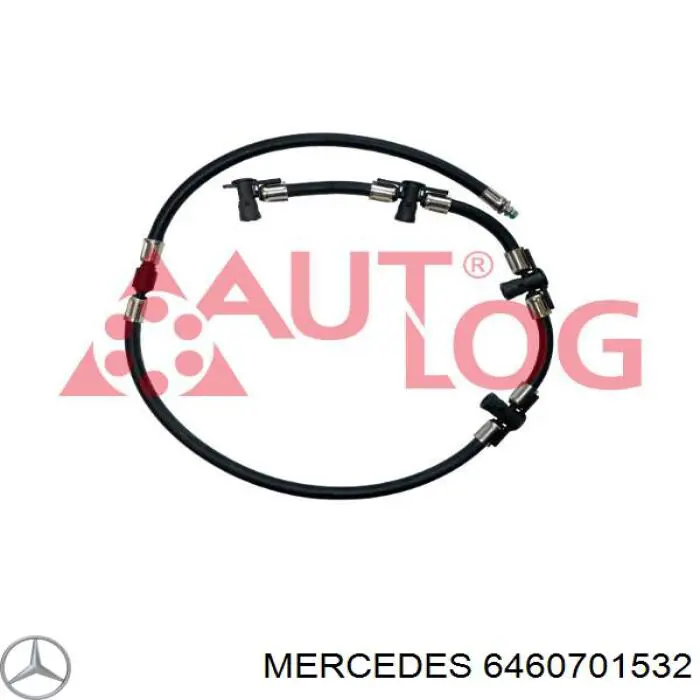 Do koszyka 6460701532 Mercedes Rurka paliwa, zwrotna od wtryskiwaczy