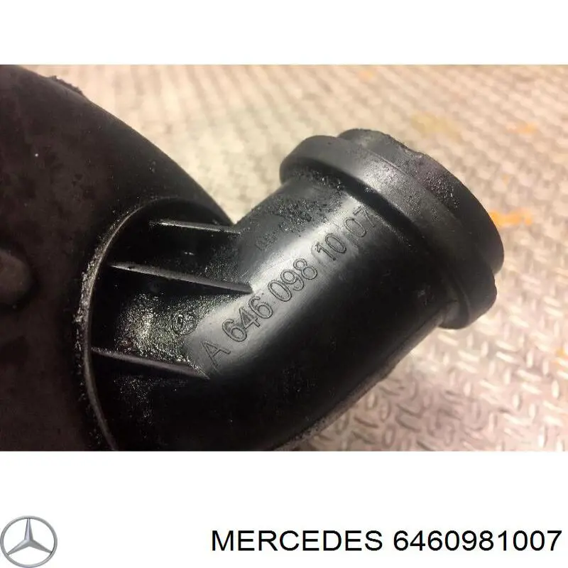 Do koszyka A646098100705 Mercedes Króciec powietrza, wylot z turbiny (doładowanie)