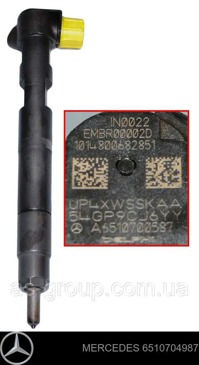 Do koszyka 6510704987 Mercedes Wtryskiwacz paliwa