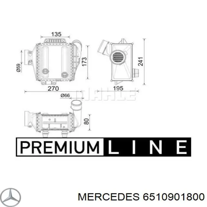 6510901800 Mercedes Chłodnica intercoolera