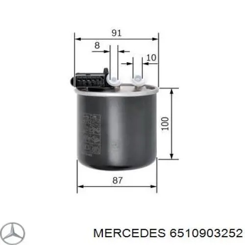 Filtr paliwa Mercedes 6510903252 cena, od 10,83 USD