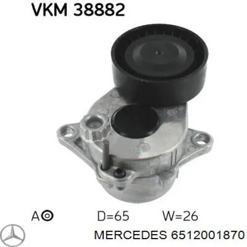 Do koszyka 6512001870 Mercedes Napinacz paska napędowego