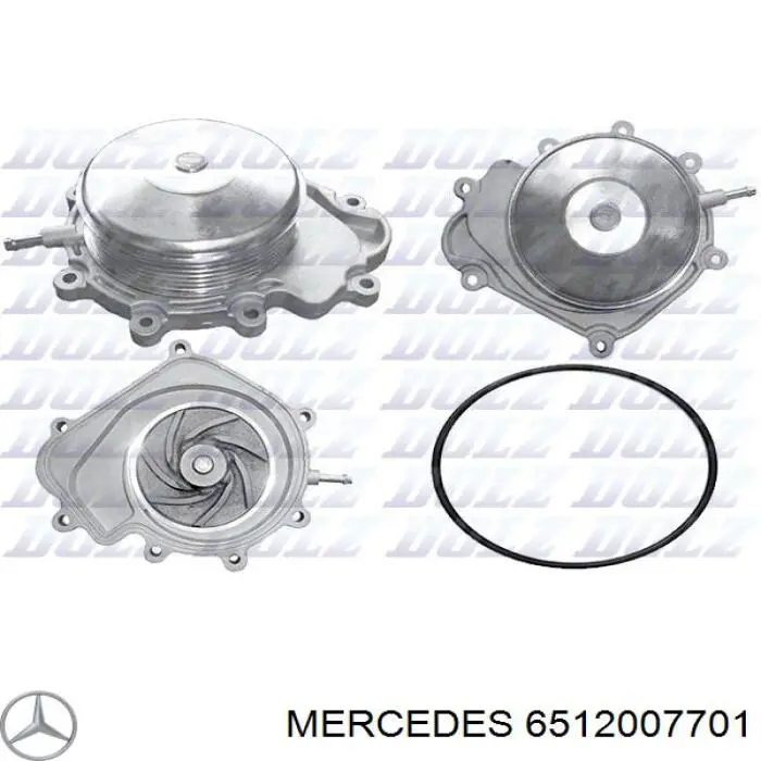 Do koszyka 6512007701 Mercedes Pompa chłodząca wodna