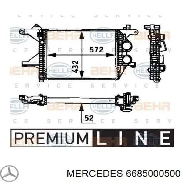 6685000500 Mercedes Chłodnica intercoolera