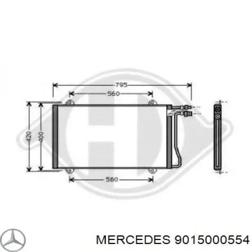9015000554 Mercedes Chłodnica klimatyzacji