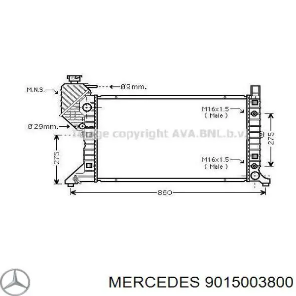 Chłodnica silnika 9015003800 Mercedes