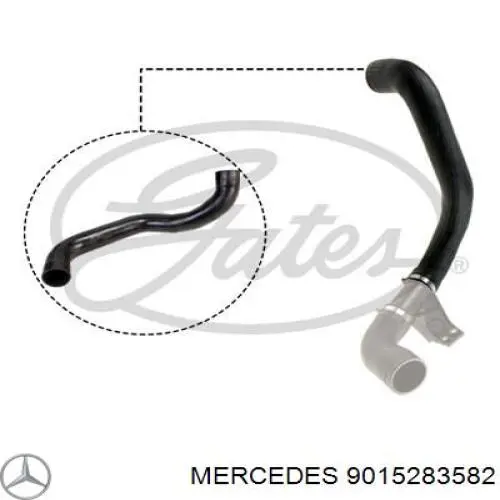 9015283582 Mercedes Przewód (króciec) intercoolera