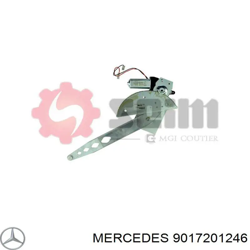 Do koszyka 9017201246 Mercedes Mechanizm podnoszenia szyby drzwi przednich prawych