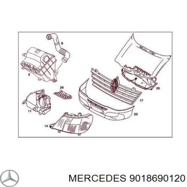 Zbiorniczek spryskiwacza reflektorów Mercedes 9018690120 cena, od 73,21 USD
