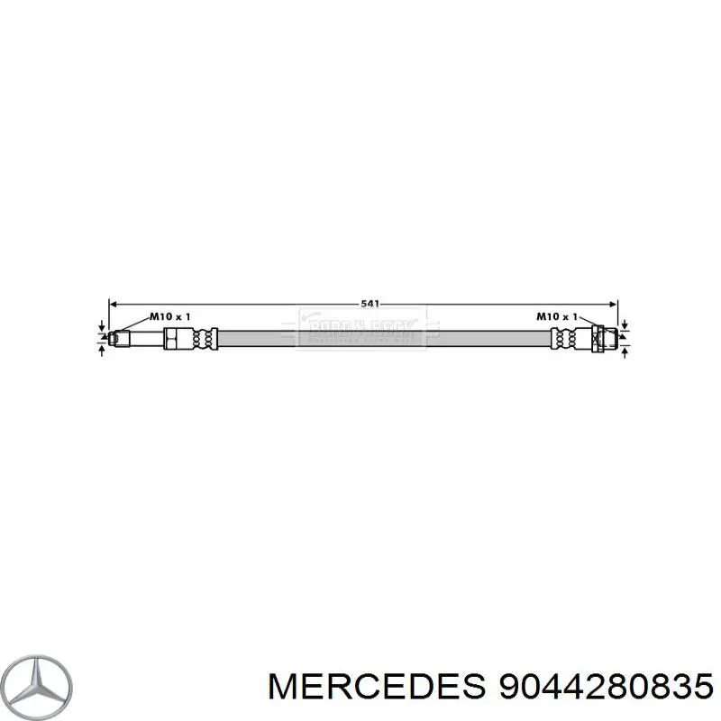 9044280835 Mercedes przewód hamulcowy tylny