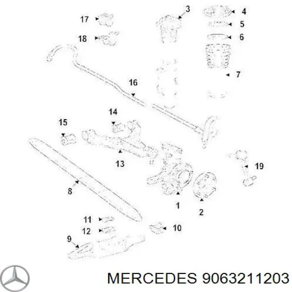 9063211203 Mercedes Resor przedni