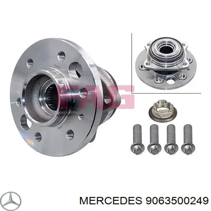 Do koszyka 9063500249 Mercedes Piasta tylna