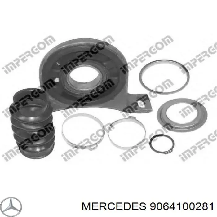 9064100281 Mercedes Łożysko podwieszane wału Cardana