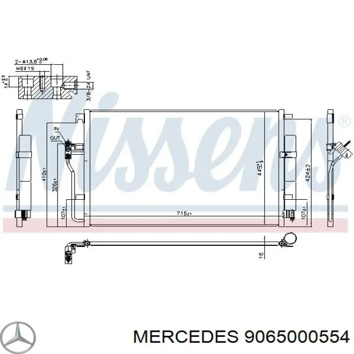 9065000554 Mercedes chłodnica klimatyzacji