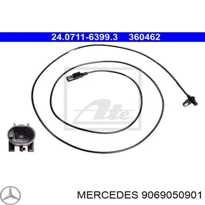 9069050901 Mercedes Czujnik ABS tylny prawy