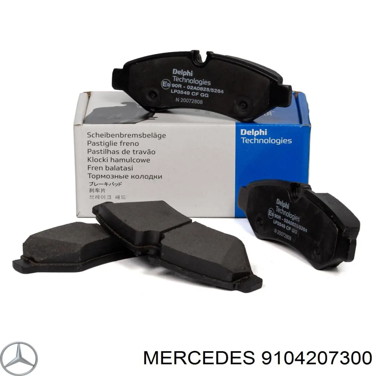 9104207300 Mercedes Okładziny (klocki) do hamulców tarczowych tylne