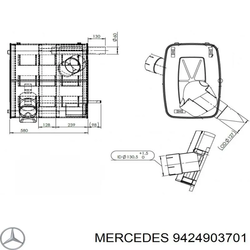  Tłumik, tylna część Mercedes Benz Truck TRUCK ACTROS 