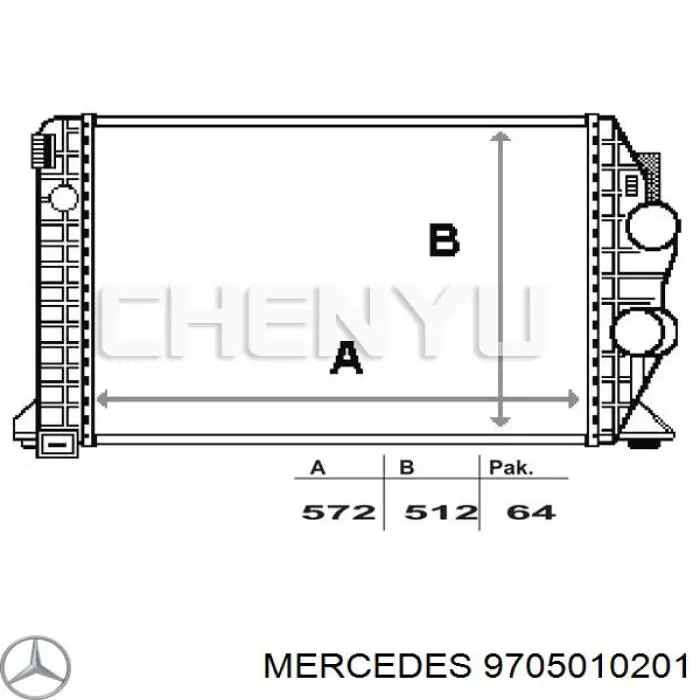 9705010201 Mercedes Chłodnica intercoolera