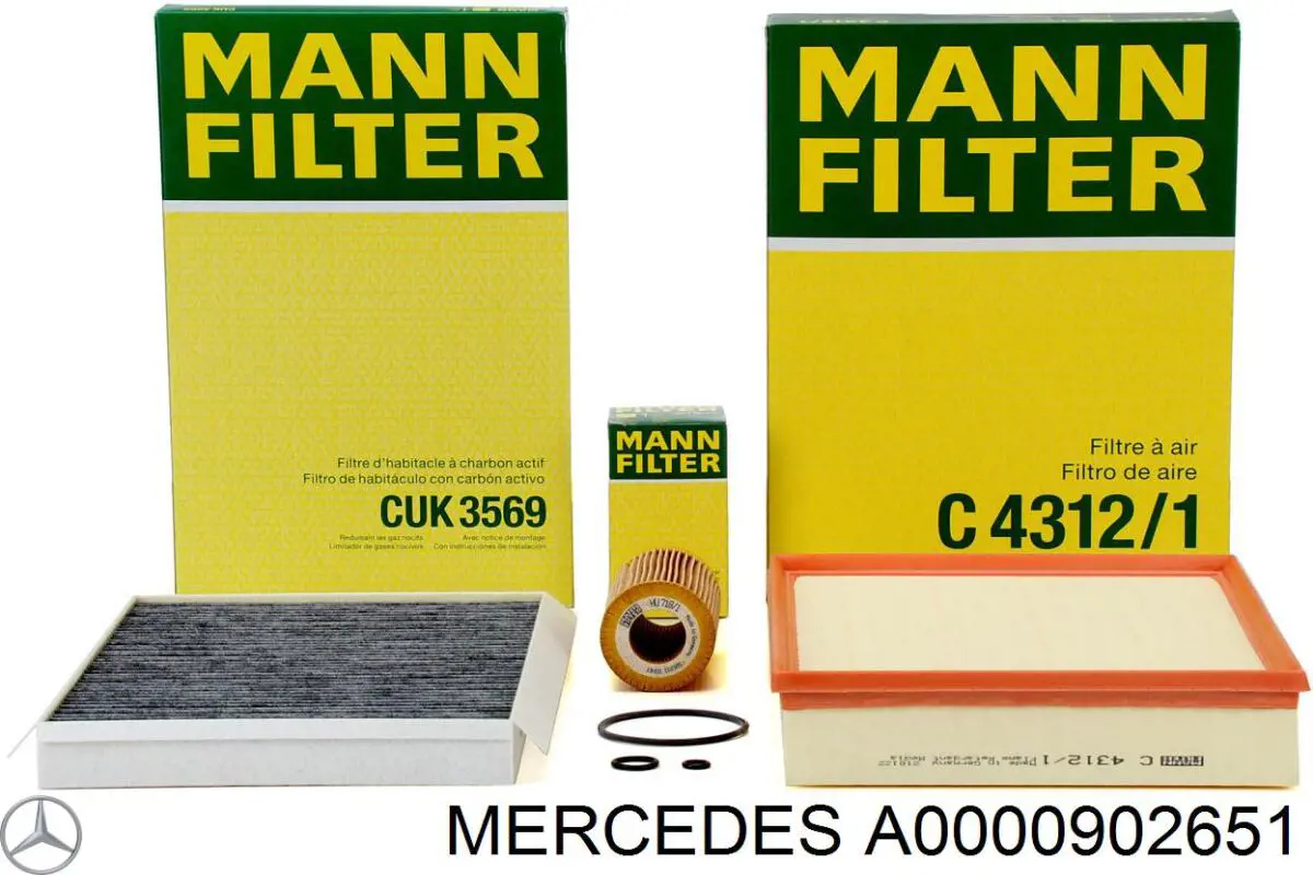 Do koszyka A0000902651 Mercedes Filtr powietrza