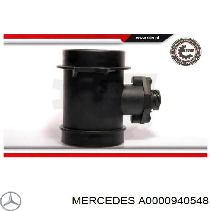 Czujnik przepływu powietrza, przepływomierz powietrza M.A.F. Mercedes A0000940548 cena, od 65,01 USD
