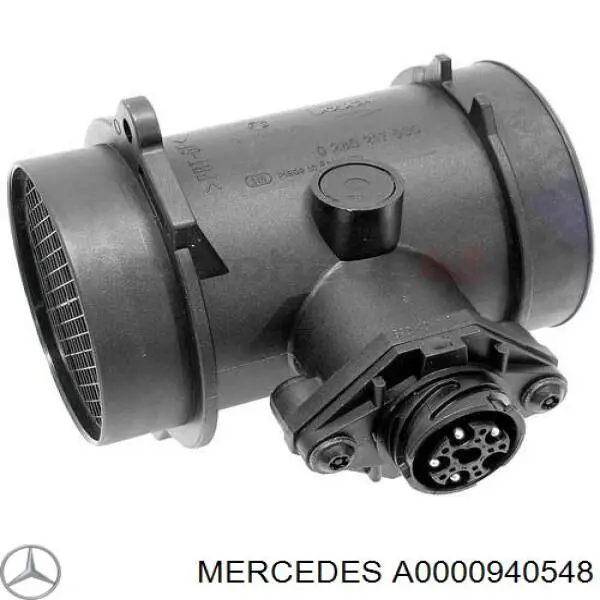 Do koszyka A0000940548 Mercedes Czujnik przepływu powietrza, przepływomierz powietrza M.A.F.