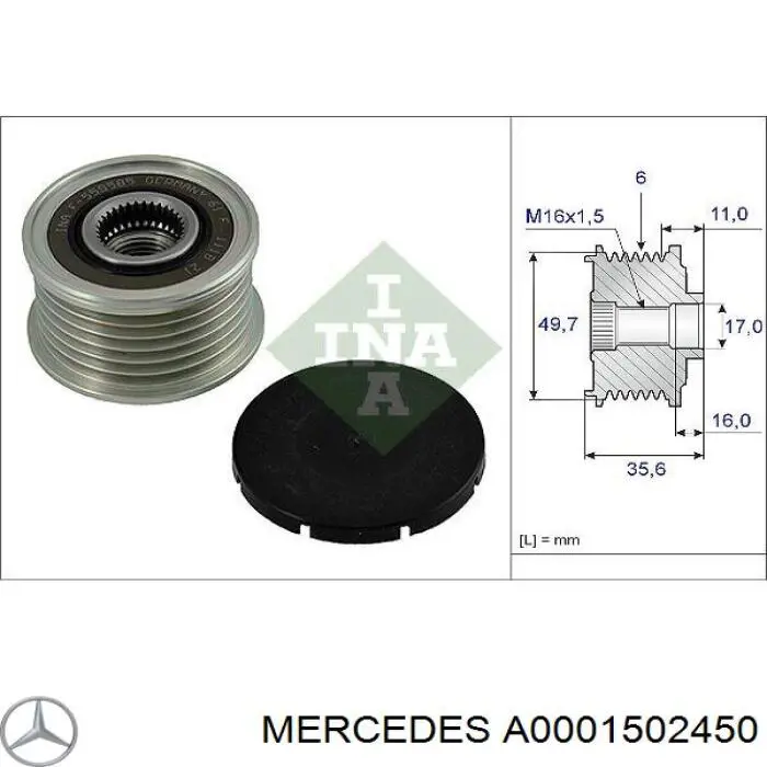 A0001502450 Mercedes Alternator