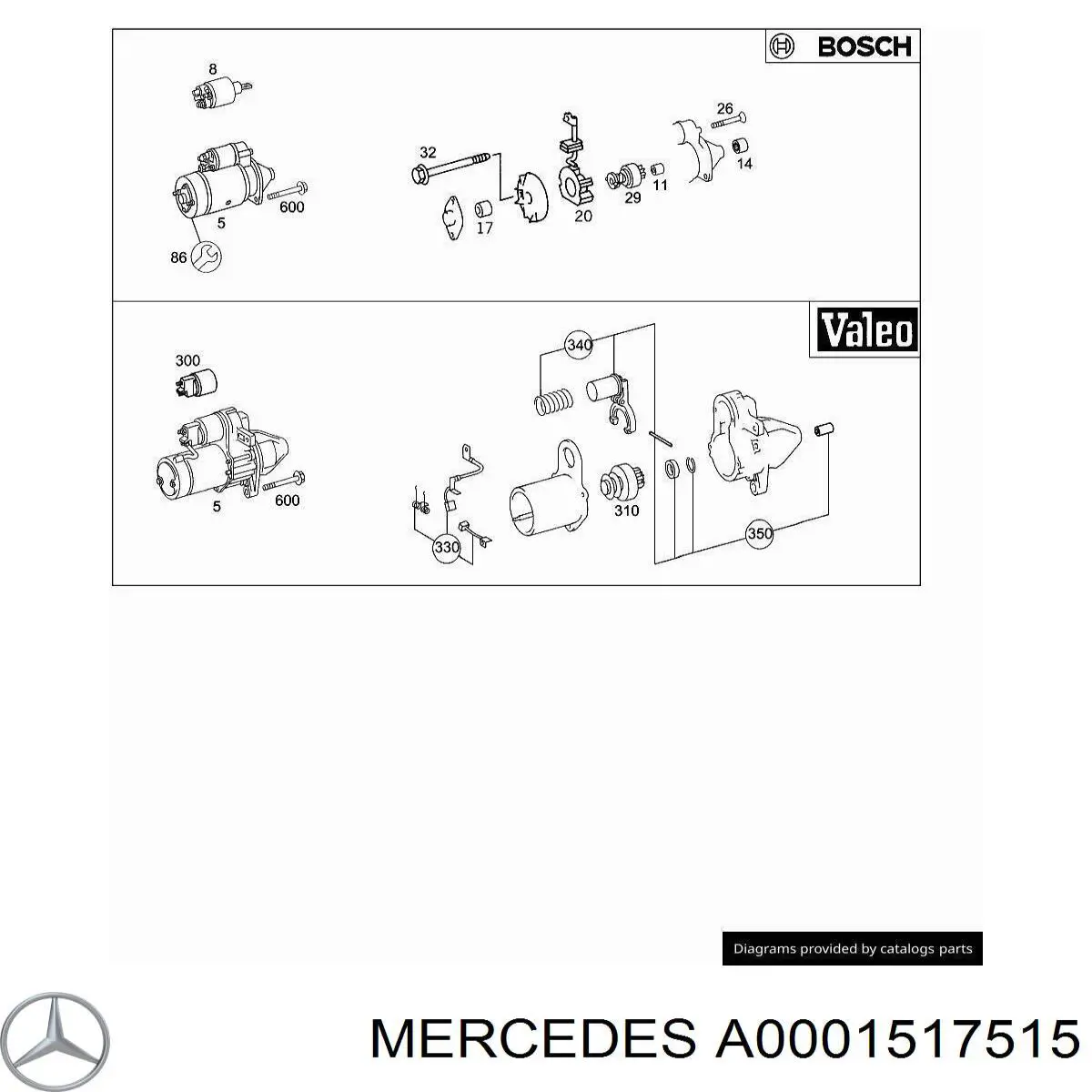 A0001517515 Mercedes kotwica (wirnik rozrusznika)